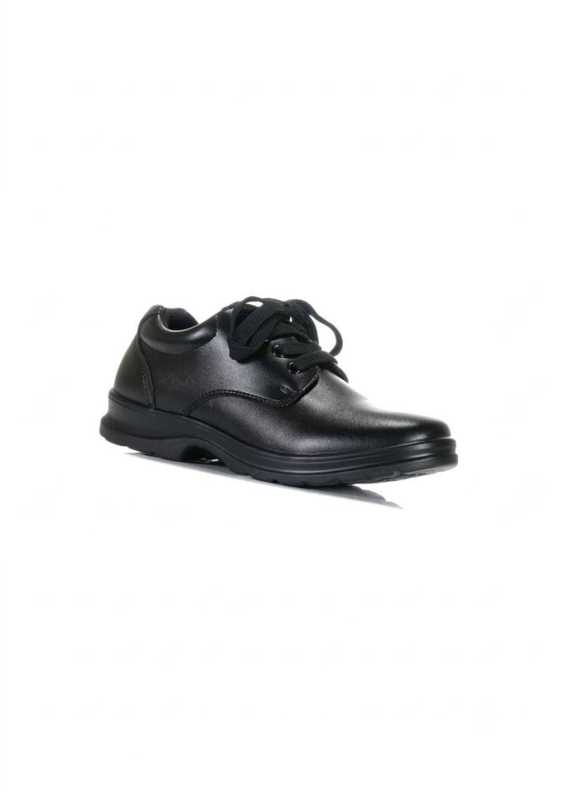 Grosby Black Leather Lace-up Shoes