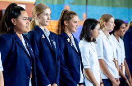 school girls in blazer