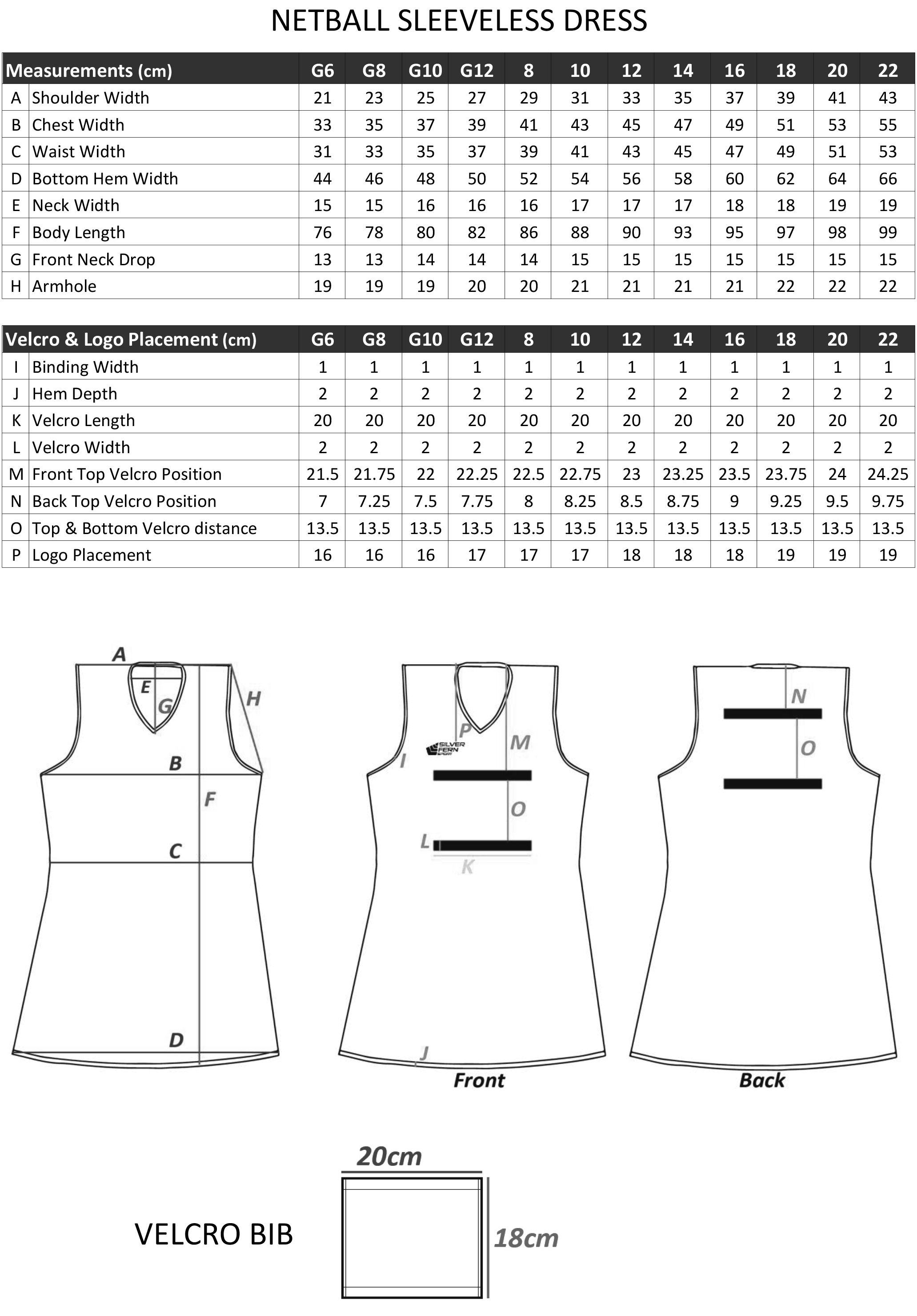 Netball Ball Size Chart