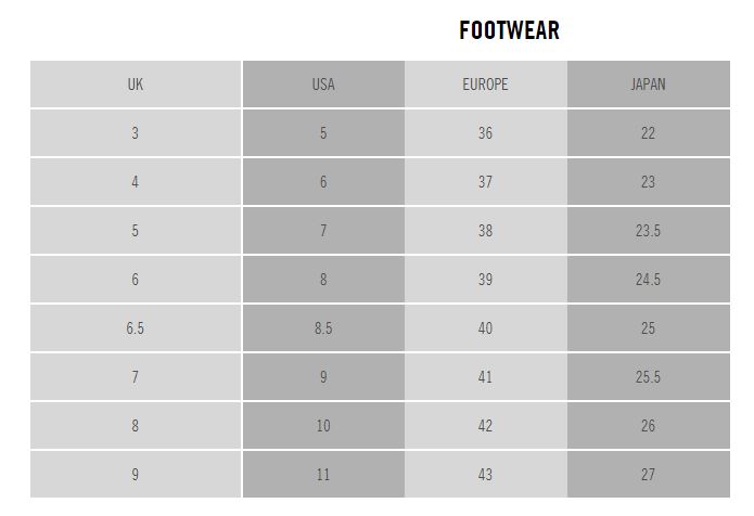 size guide for doc martens